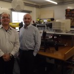 Srº Carlos Leandro em visita ao Laboratório de Sistemas e Tecnologia Subaquática (LSTS) juntamente com o chefe do LSTS  – Profº  Dr. João Sousa